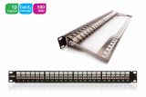 Patch panel Cat6a SFTP 24p rack 19" 1U 180° KEP-C6A-S-10G KELine [10189]