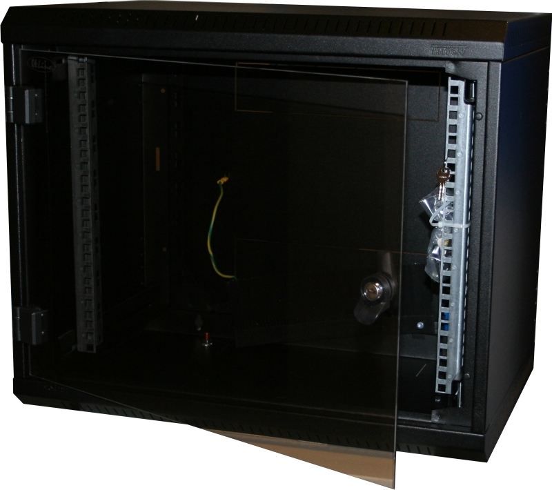 Rack szekrény 15U fali 19" 600x500 fekete 2 részes RBA-15-AD5-BAY-A1 Triton