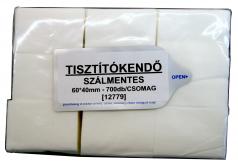 Tisztítókendő szálmentes 60x40mm 700db/csomag OptiC [12779]