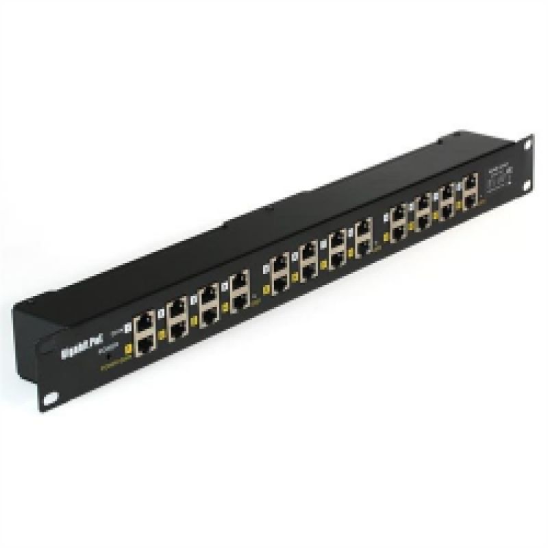 Tápegység PoE injector patch panel 12 port 1G rack 19" 1U OEM [13091]