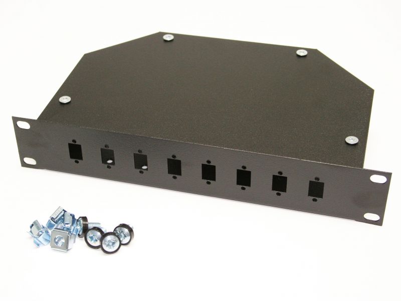 Patch panel opt. Üres  8p (8xSCslx/LCdlx) rack 10" 1U fix RAB-FO-X01-C2 KELine