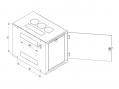 Rack szekrény  9U fali 19" 600x 400  szürke RUA-09-AS4-CAY-A1 Triton [13512]-b