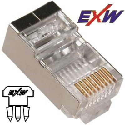Modulár dugó RJ45 Cat5E STP patch/fali (1,1mm) 50µ" EXW [1634]