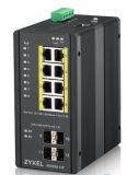Switch  1G 12p (8x100M/1G RJ45 PoE+4x1G SFP) DIN RGS200-12P ZyXEL [15776]