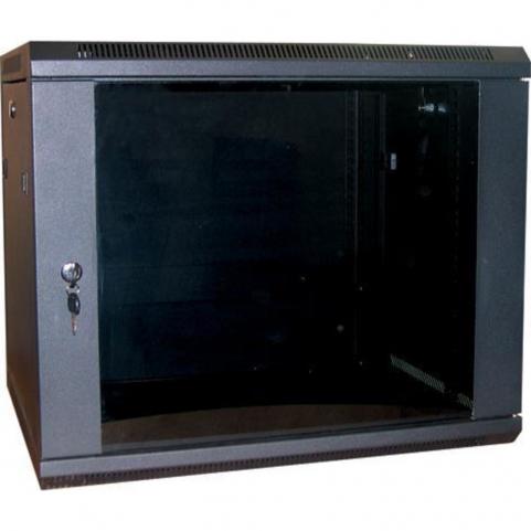 Rack szekrény 12U  fali 19" 600x600 fekete lapraszerelt Excel [16336]