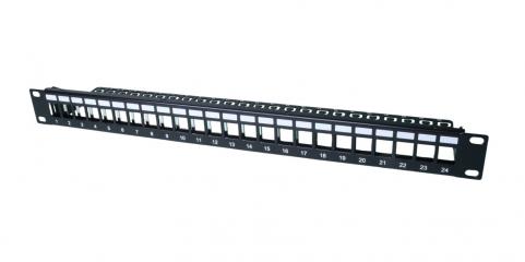 Patch panel Üres (Keystone) 24p rack 19" 1U EXW [16410]