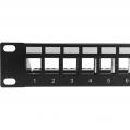 Patch panel Üres (Keystone) 24p rack 19" 1U EXW [16410]-b