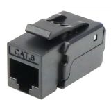 Modulár betét RJ45 Cat6  UTP  90° sz.n. fekete EXW [16421]