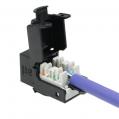 Modulár betét RJ45 Cat6  UTP  90° sz.n. fekete EXW [16421]-c
