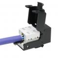 Modulár betét RJ45 Cat6  UTP  90° sz.n. fekete EXW [16421]-d