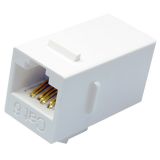 Modulár betét RJ45 Cat6  UTP patch összekötő fehér EXW *[16425]