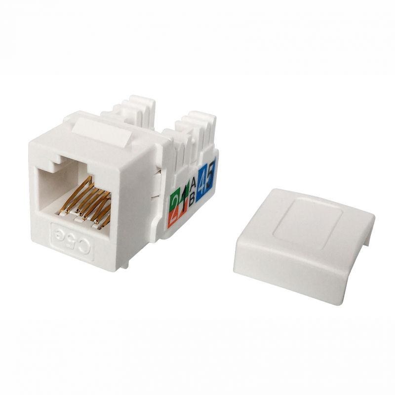 Modulár betét RJ45 Cat5E  UTP  90° fehér EXW [16429]