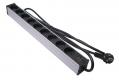 Elosztó rack 19"  9xSchuko forgatható, fekete/alu APower [16606]-a