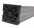 Elosztó rack 19"  9xSchuko forgatható, fekete/alu APower [16606]-b