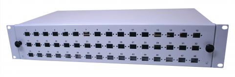 Patch panel opt. Üres 48p (48xSCslx/LCdlx/E2000) rack 19" 2U EFB [16636]