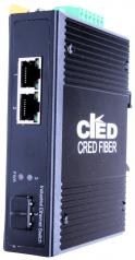 Konverter SFP/2xRJ45 1G/ 100M/1G ipari DIN IS-1SF60002 CRD [16808]