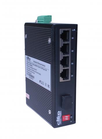 Switch  1G  5p (4x100M/1G RJ45+1G SFP) DIN IS-1SF60004 CRD *[16821]