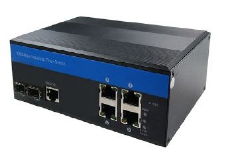 Switch  1G  6p (4x100M/1G RJ45 PoE+2x1G SFP) DIN IPS-2SF60004M CRD [16830]