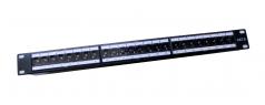 Patch panel Cat6  UTP 24p rack 19" 1U 90° EXW [16881]