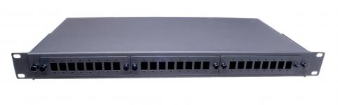 Patch panel opt. Üres 24p (24xSCslx/LCdlx/E2000)rack 19" 1U fiókos OptiC [17059]