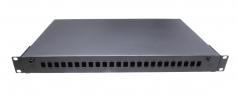 Patch panel opt. Üres 24p (24xSCslx/LCdlx/E2000) rack19"1U fiókos OptiC [17060]