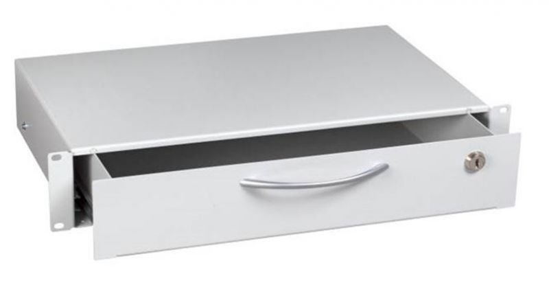 Rack fiók 19" 3U kihúzható, zárható szürke RAC-UP-270-3U Triton