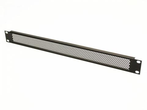 Rack szellőző panel 19" 1U fekete perf. 3MM *[17478]