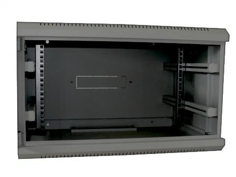 Rack szekrény 12U  fali 19" 600x450 fekete üveg a. 3MM *[17537]
