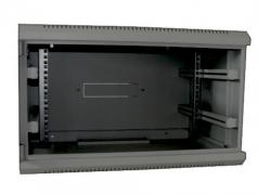 Rack szekrény 12U  fali 19" 600x450 fekete üveg a. 3MM *[17537]