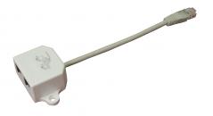 Ethernet kábel Y adapter PC/PC 1/2xRJ45 CAT5E  UTP U5E iSUN *[17574]