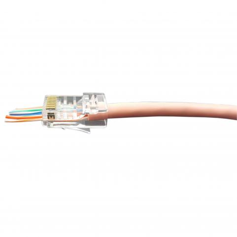 Modulár dugó RJ45 Cat6  UTP patch/fali (1,1mm) easy plug 50µ" EXW [17703]