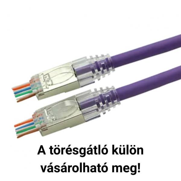 Modulár dugó RJ45 Cat6 STP patch/fali (1,1mm) easy plug 50µ" EXW [17704]