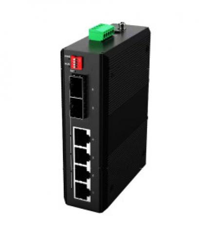 Switch  1G  6p (4x100M/1G RJ45+2x1G SFP) DIN OptiC [17953]