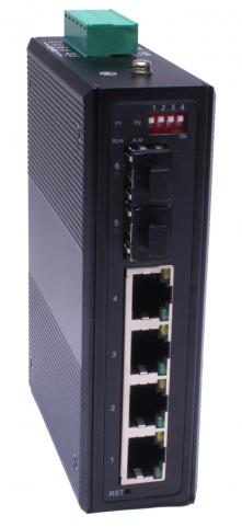 Switch  1G  6p (4x100M/1G RJ45 PoE+2x1G SFP) DIN OptiC [17990]