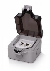 Fali aljzat RJ45 Cat5E STP 2port kültéri (IP66) KELine [18143]