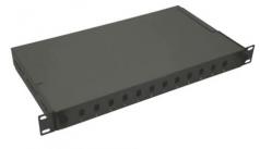 Patch panel opt. Üres 12p (12xSCslx/LCdlx) rack 19" 1U+ fiókos OEM [18223]