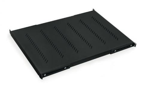 Rack polc 19" 1U 850mm fekete fix, nagy teherbírású RAB-UP-850-H4 Triton
