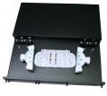 Patch panel opt. Üres 24p (24xST/FC) rack 19" 1U fiókos OptiC [18328]-d