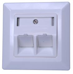 Fali aljzat RJ45 Cat5E  UTP 2port 50X50 OEM [18768]