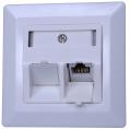 Fali aljzat RJ45 Cat5E  UTP 2port 50X50 OEM [18768]-b