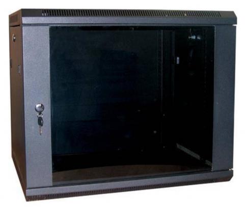 Rack szekrény 15U  fali 19" 600x500 fekete lapraszerelt Excel [18798]