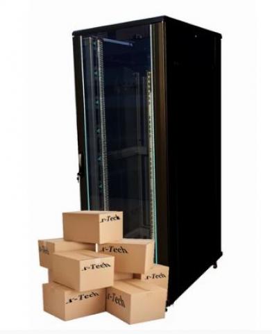 Rack szekrény 22U álló 19" 600x 600 szürke s. TO-22U66G7 X-Tech