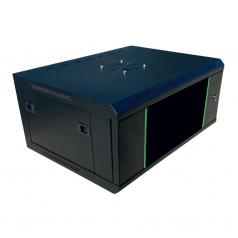 Rack szekrény  4U fali 19" 600x 450 fekete üveg a. RackSys [19031]