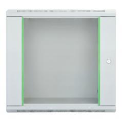 Rack szekrény 12U fali 19" 540x 400 szürke üveg a. RackSys [19180]