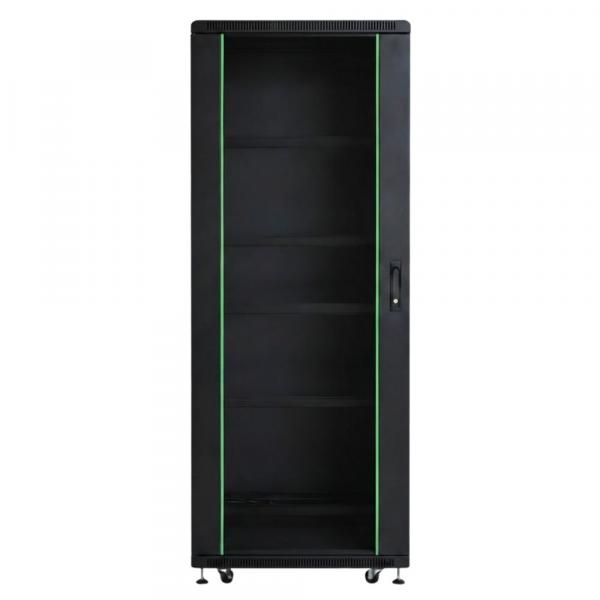 Rack szekrény 32U álló szerver 19" 600x1000 fekete üveg a. RackSys [19225]