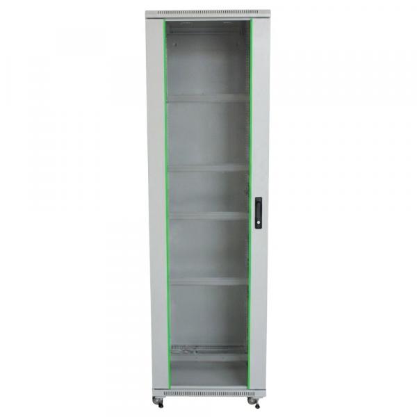 Rack szekrény 42U álló 19" 600x 600 szürke  üveg a. RackSys [19238]