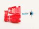 Törésgátló RJ45  UTP patentos műany. piros GALAXY *[6396]-b