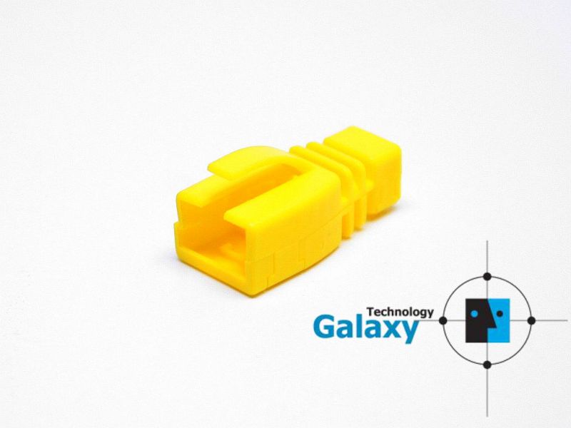 Törésgátló RJ45  UTP patentos műany. sárga GALAXY *[6397]