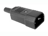 Műszer dugó (C14) 230V AC 180°-os OEM *[7236]