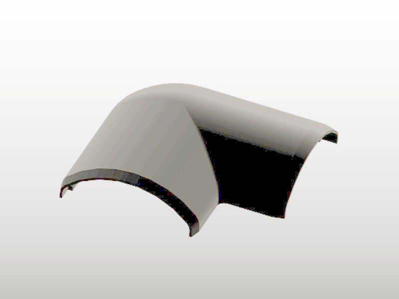Kcs  35x11mm sík-idom LO szürke 8833 LB Kopos